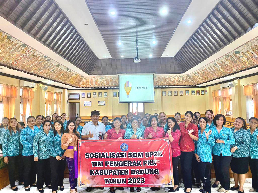 Sosialisasi SDM UP2K Di Kecamatan Abiansemal Oleh TP PKK Kabupaten Badung